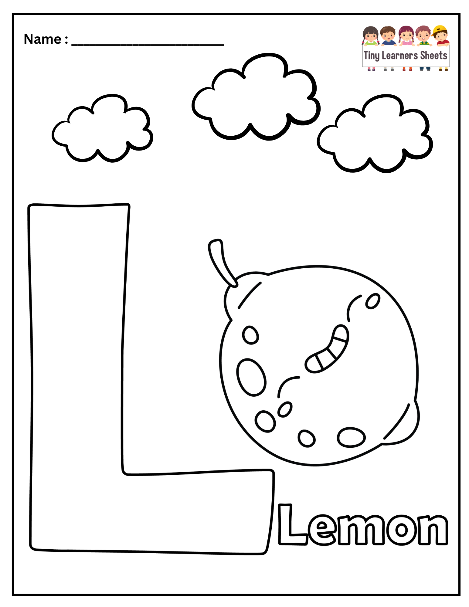 Letter L Coloring Page